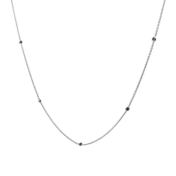 镶嵌黑色宝石的金链