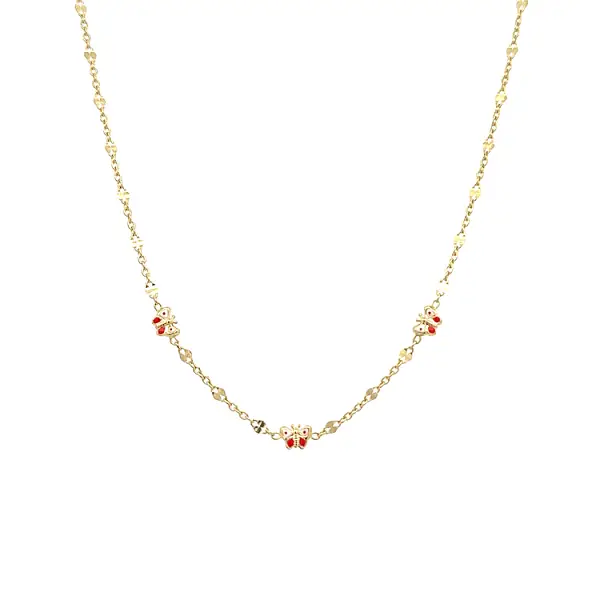 金色蝴蝶宝宝项链