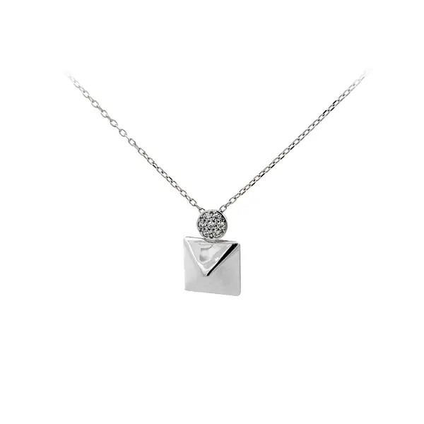 白金锆石项链