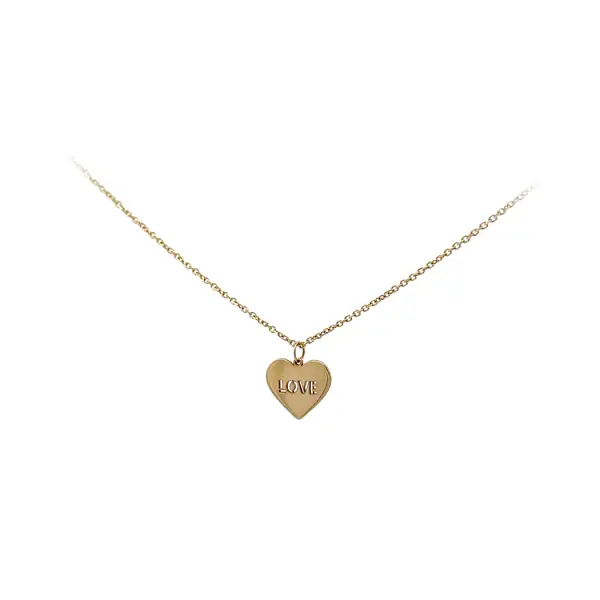 金色爱心项链