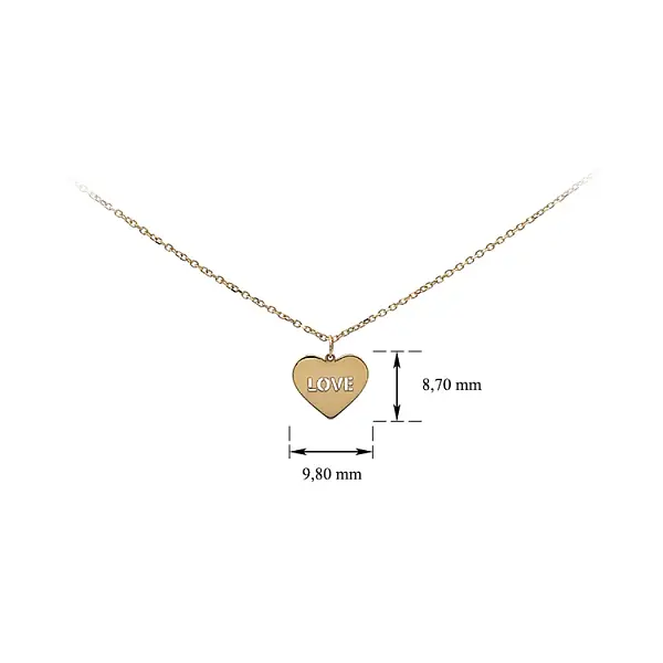 金色爱心项链