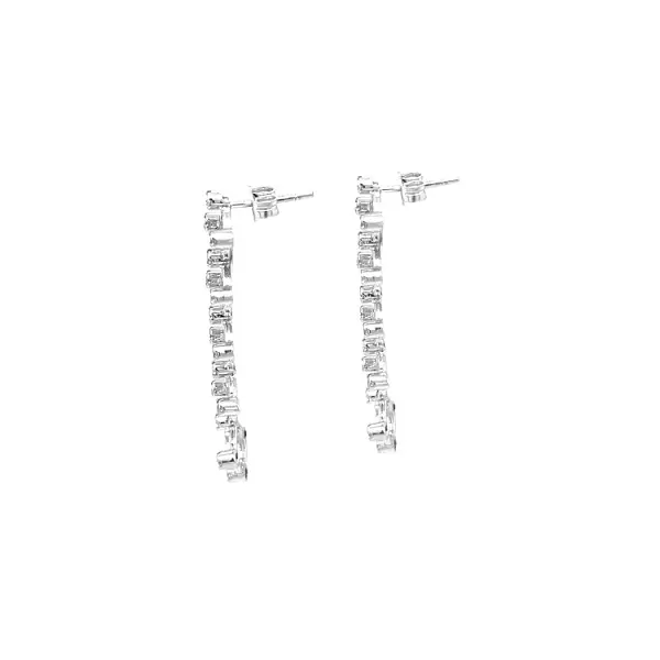 锆石金吊坠耳环