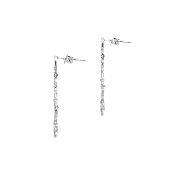 锆石金吊坠耳环