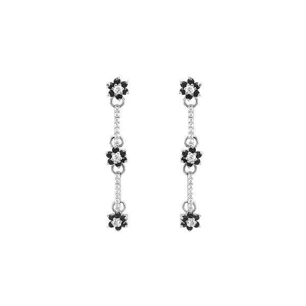 锆石金吊坠耳环