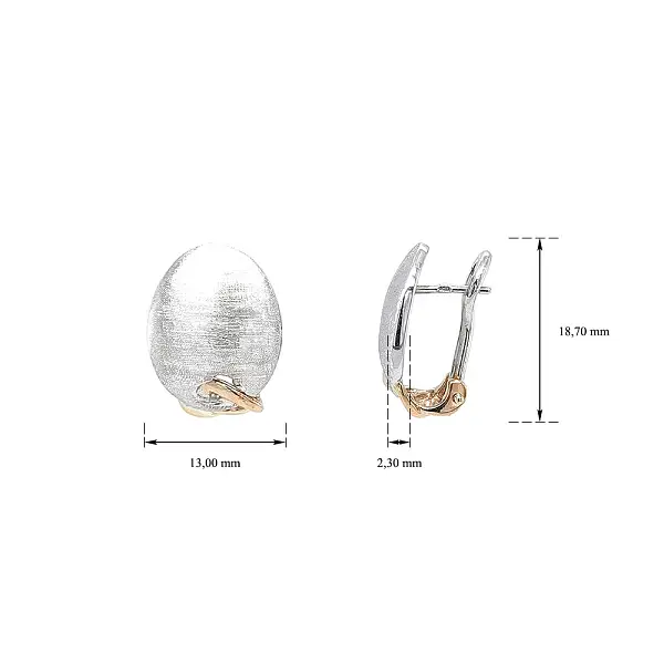 奢华白金和黄金耳环