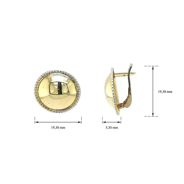 一见倾心的圆形金耳环