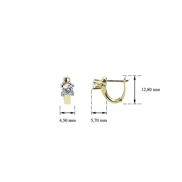 锆石金耳环