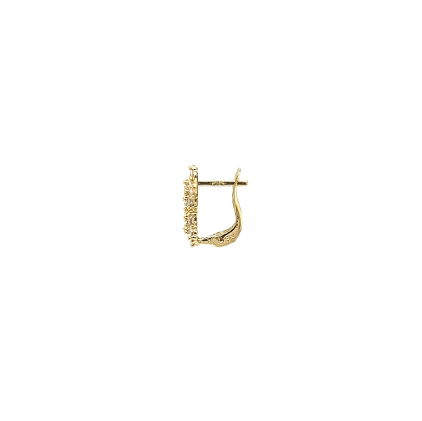 锆石金耳环