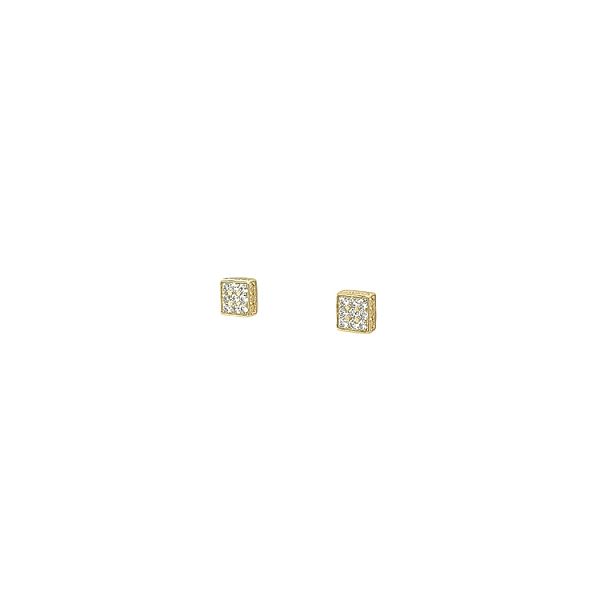 锆石金耳环