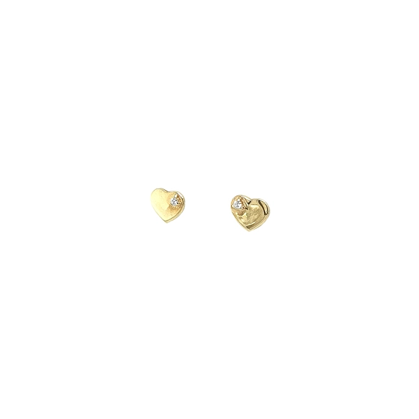 金色宝贝心形耳环
