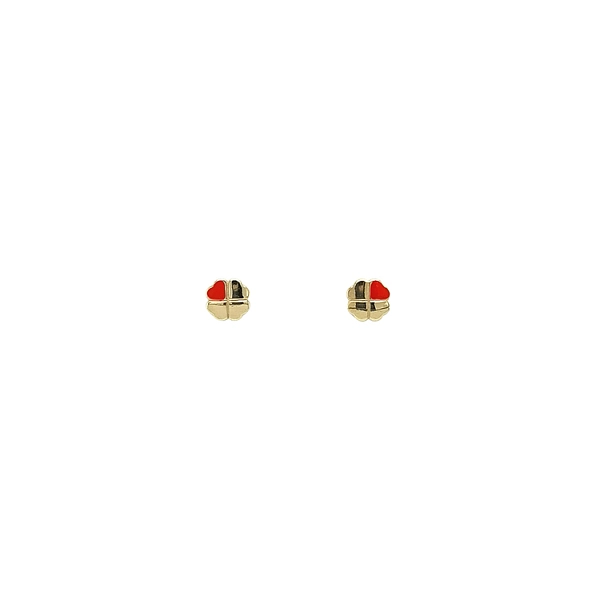 金色 Pecek Quatrefoil 耳环