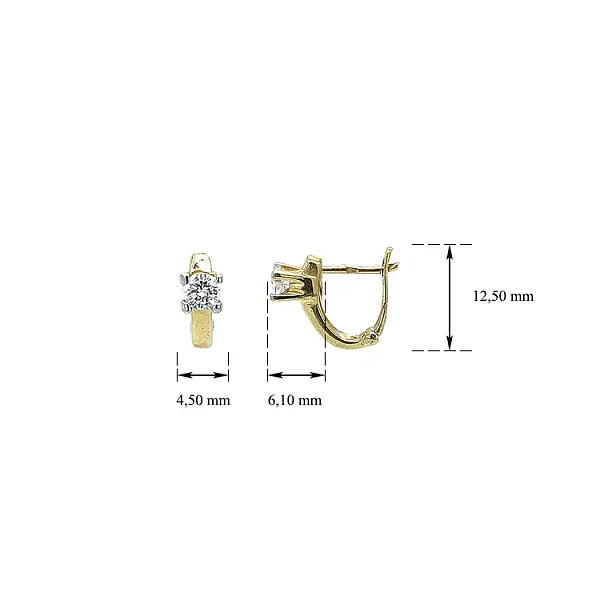 锆石金耳环