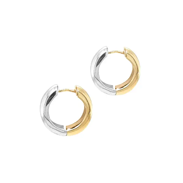 金色可翻转圆形耳环