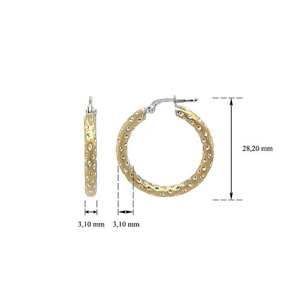 组合金圆形耳环