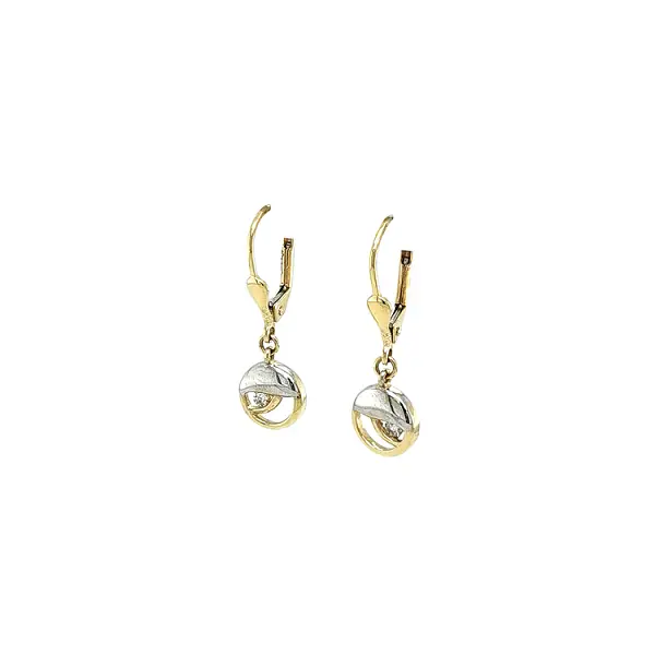 组合金镶锆石吊坠耳环