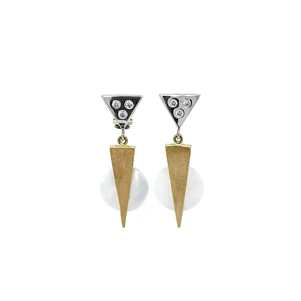 金色珍珠组合耳环