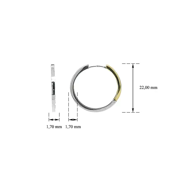 组合金圆形耳环