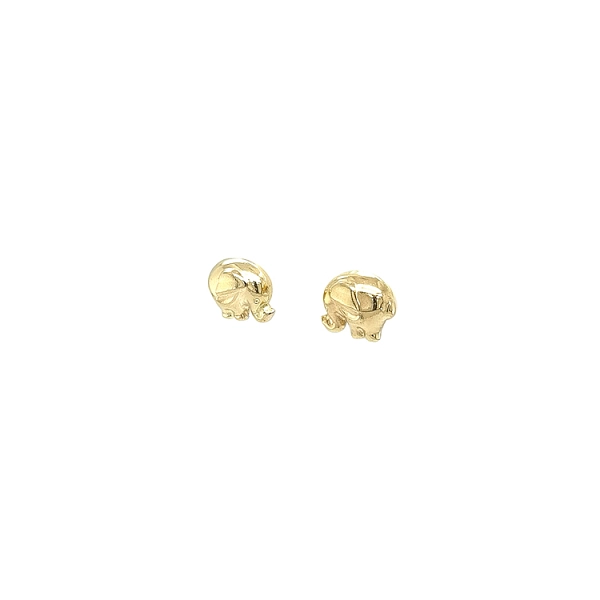 金色小象耳环