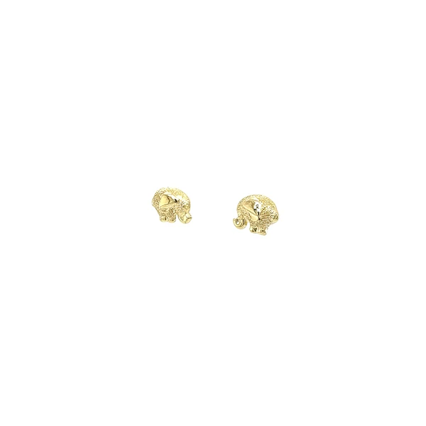 金色小象耳环