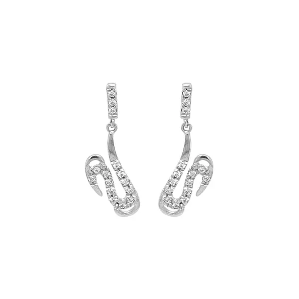 锆石金吊坠耳环