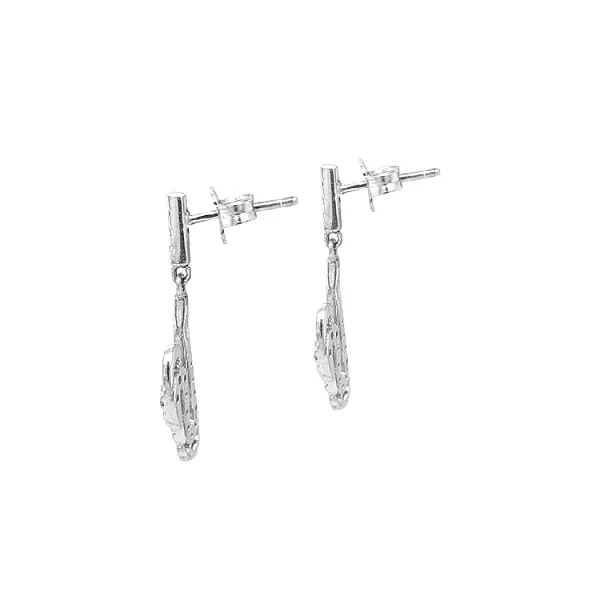 锆石金吊坠耳环