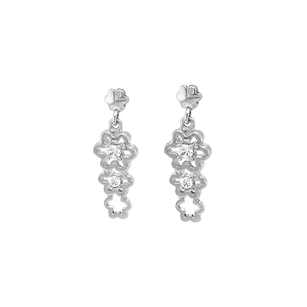 锆石金吊坠耳环