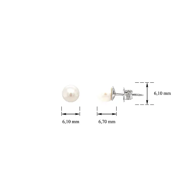白金珍珠啄木鸟耳环