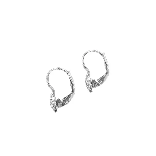 海星镶锆石黄金耳环