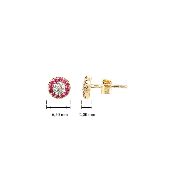 金耳环 锆石耳环