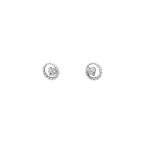 锆石金耳环