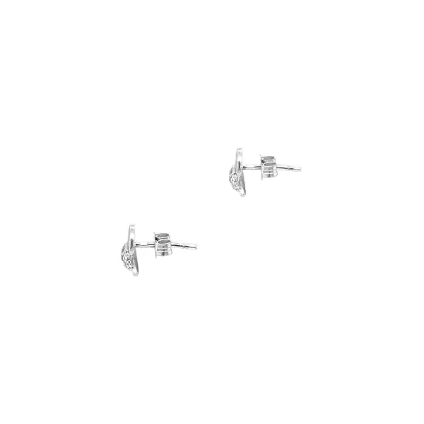 锆石小鸟金耳环