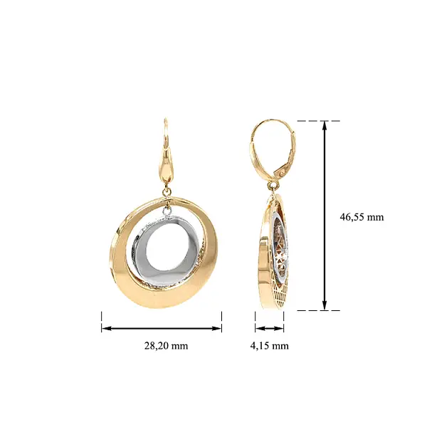 金色组合吊坠耳环