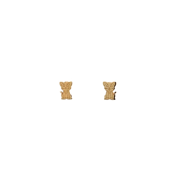 金色佩克猫耳环
