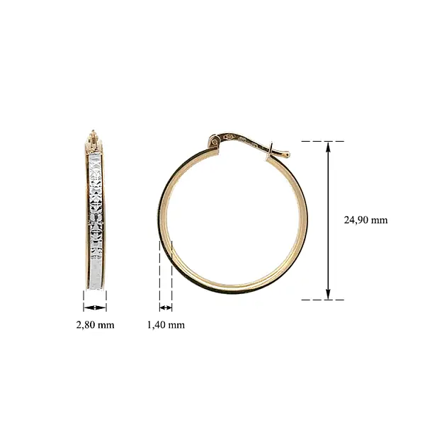 组合金圆形耳环