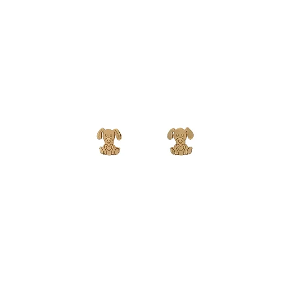 金色 Peck 耳环 Dog
