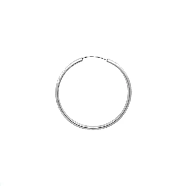 女士白金圆形耳环