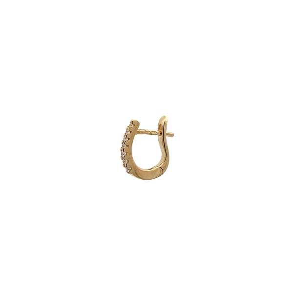 锆石金耳环