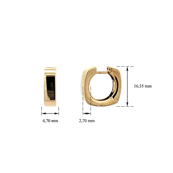 光滑优雅的圆形耳环