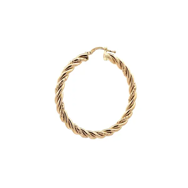 奢华黄金缠绕设计圆形耳环