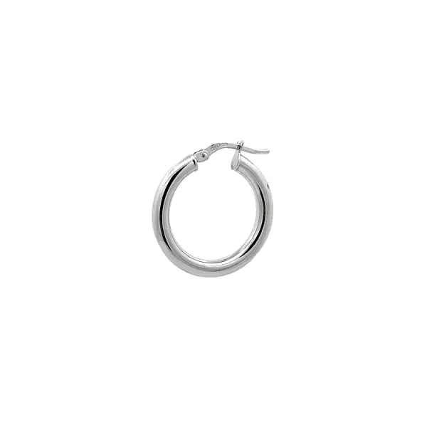 白金圆形耳环