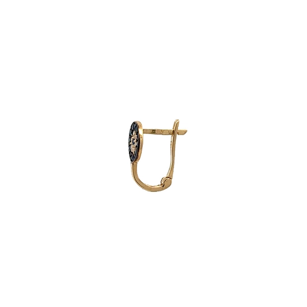 蓝宝石金耳环