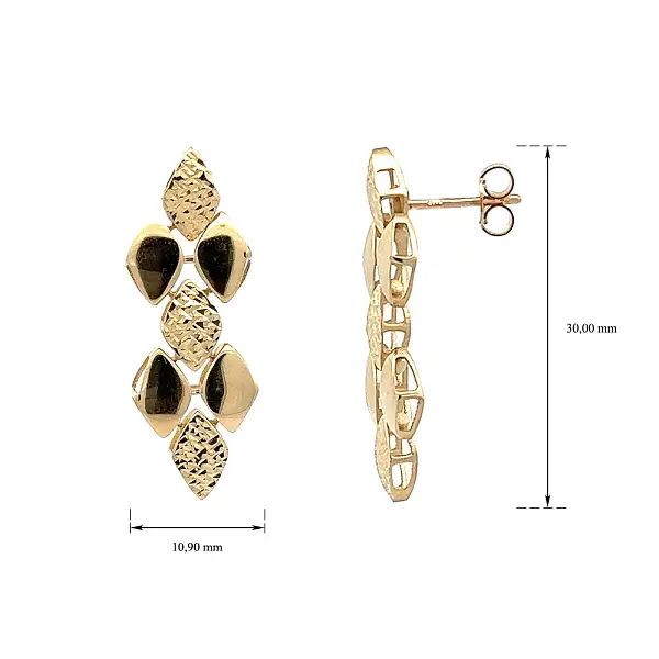 金色吊坠耳环