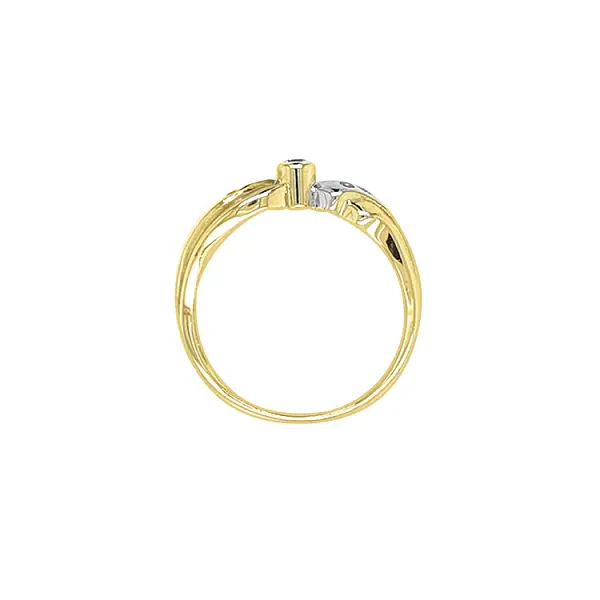 组合金镶锆石戒指