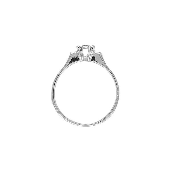 锆石金订婚戒指