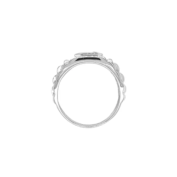 镶锆石金色男士戒指