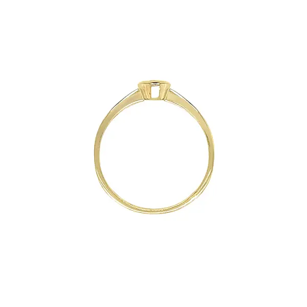 锆石金订婚戒指