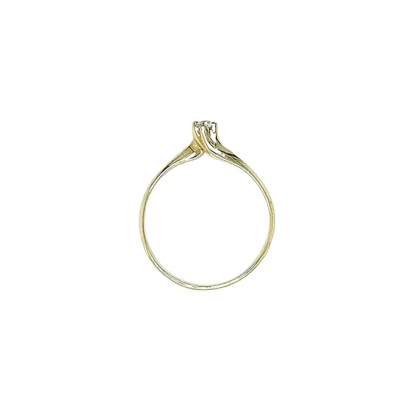 锆石金订婚戒指