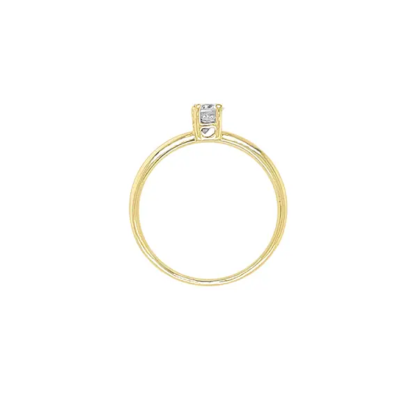 锆石金订婚戒指