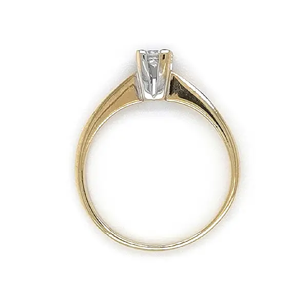 组合金镶锆石订婚戒指