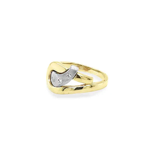 组合金镶锆石戒指